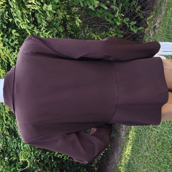 HELENE BLAKE LADIES VINTAGE CHOCOLATE GOLD ACCENTED (3) BUTTON JACKET (UNLINED) - Picture 15 of 16